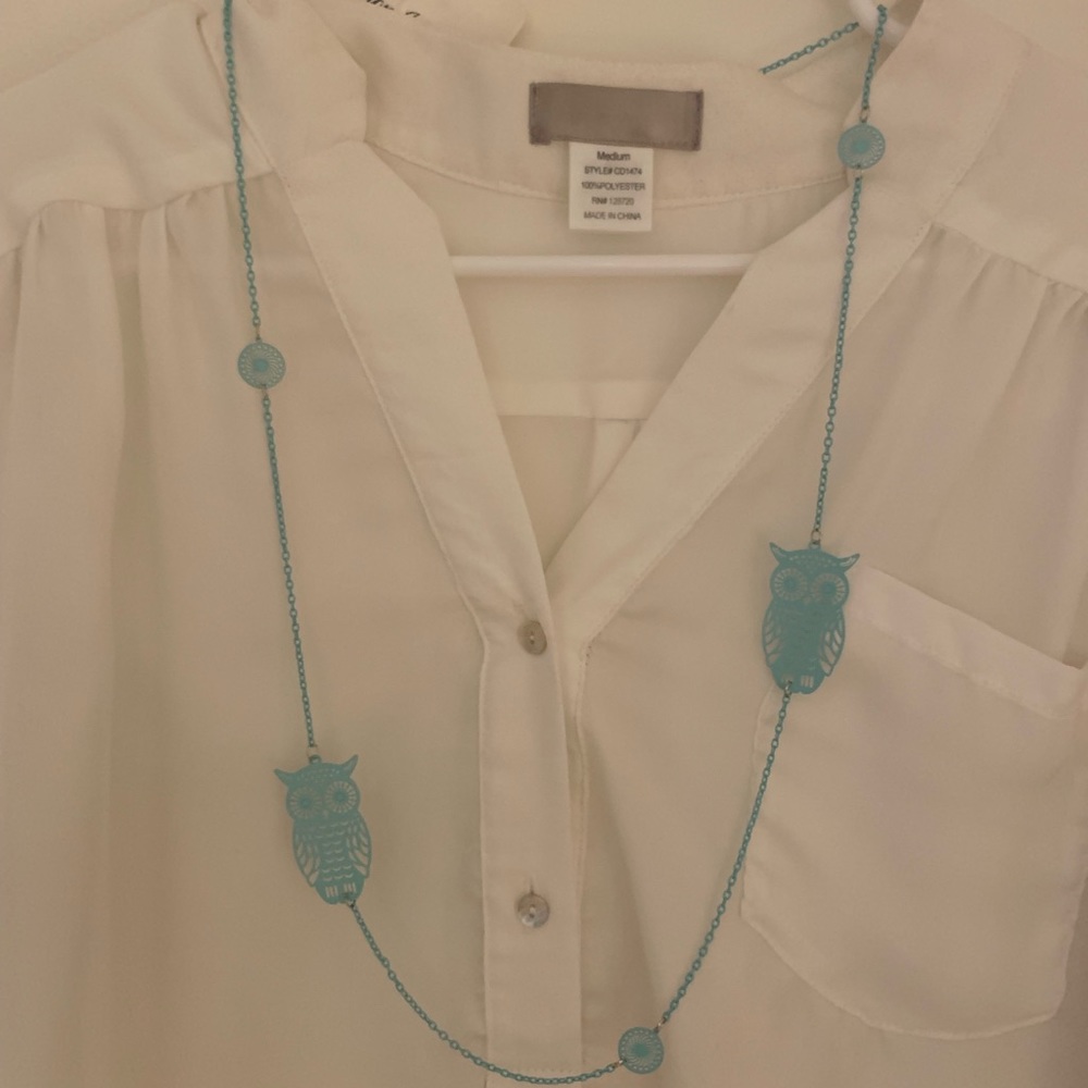 Owl Turquoise Necklace! Cute cute cute!